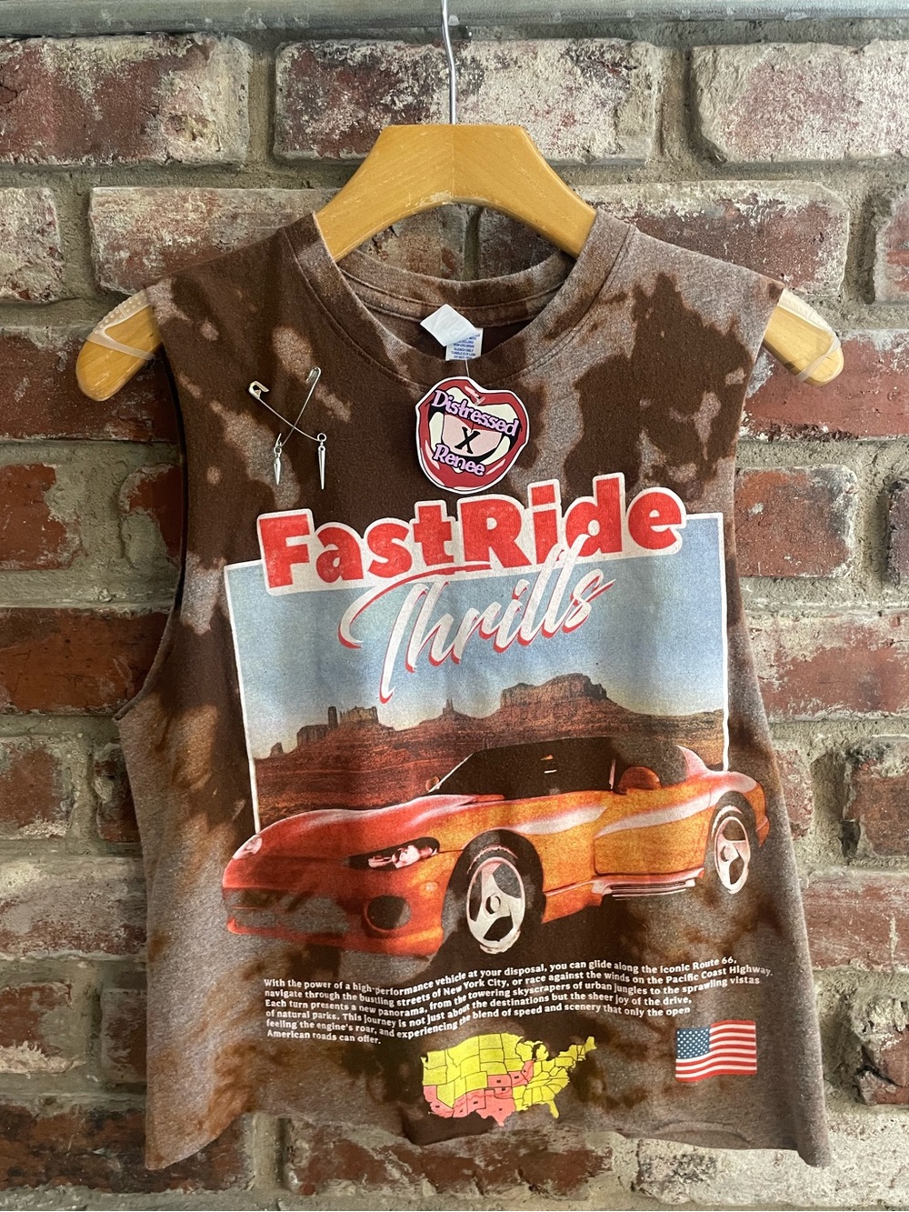 Car Graphic Distressed Muscle Tee